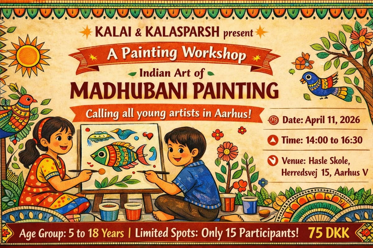 ✨ KALAI & KALASPARSH present✨ 🎨 A painting workshop – Indian art form of Madhubani painting🎨